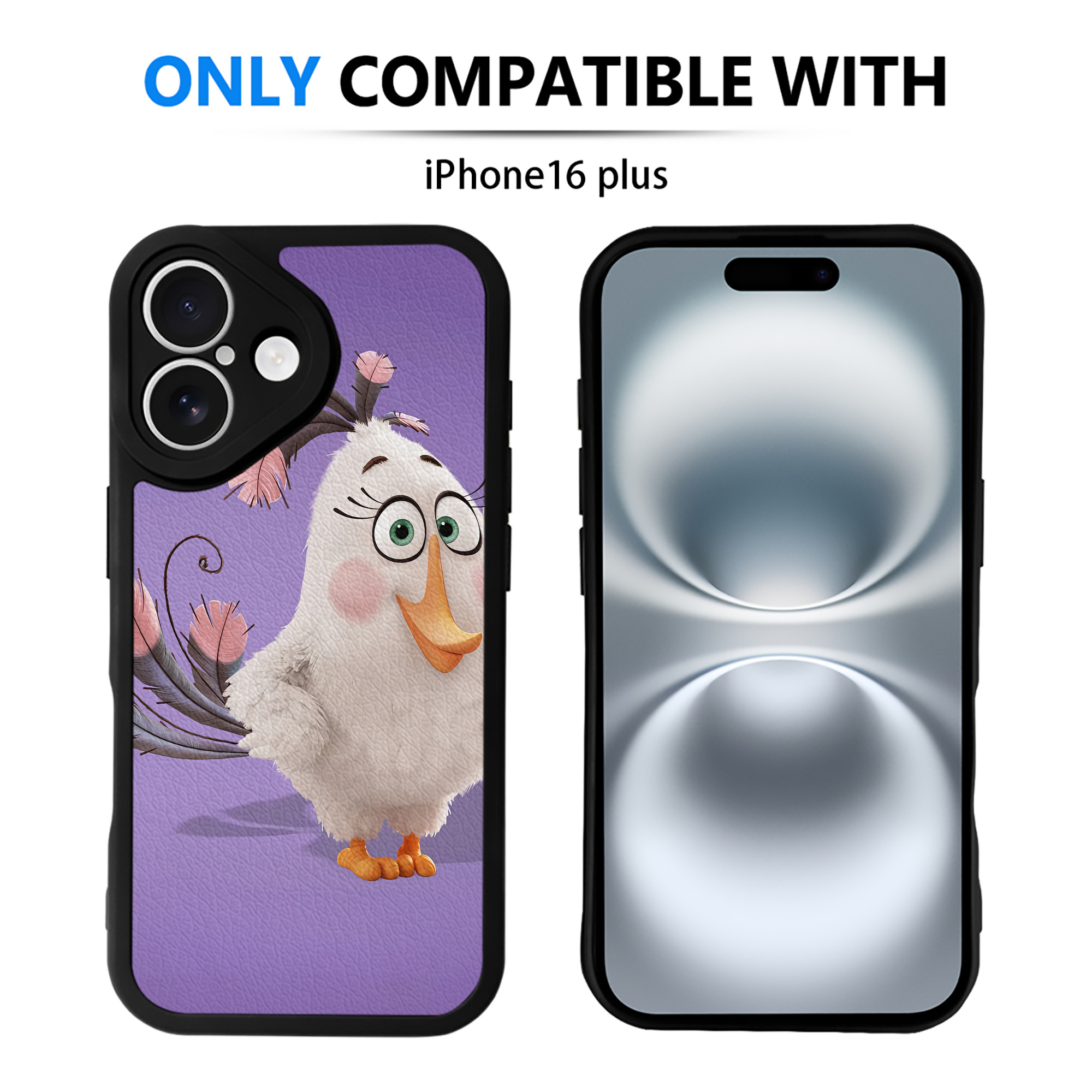 （画像用） Angry Birds アングリーバード 【iPhone 16シリーズ対応】シリコンスマホケース（レザー調） 材質：シリコン